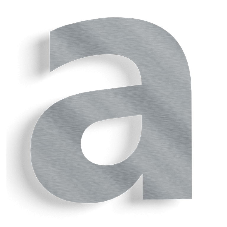Edelstahl-Hausnummer a - 10 cm
