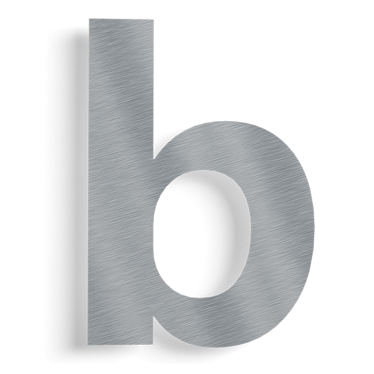 Edelstahl-Hausnummer b - 15 cm