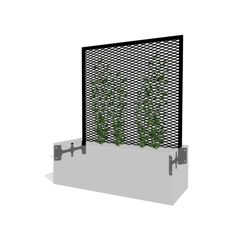 Schwarze Rankgitter für Pflanzkübel 40 x 120 cm