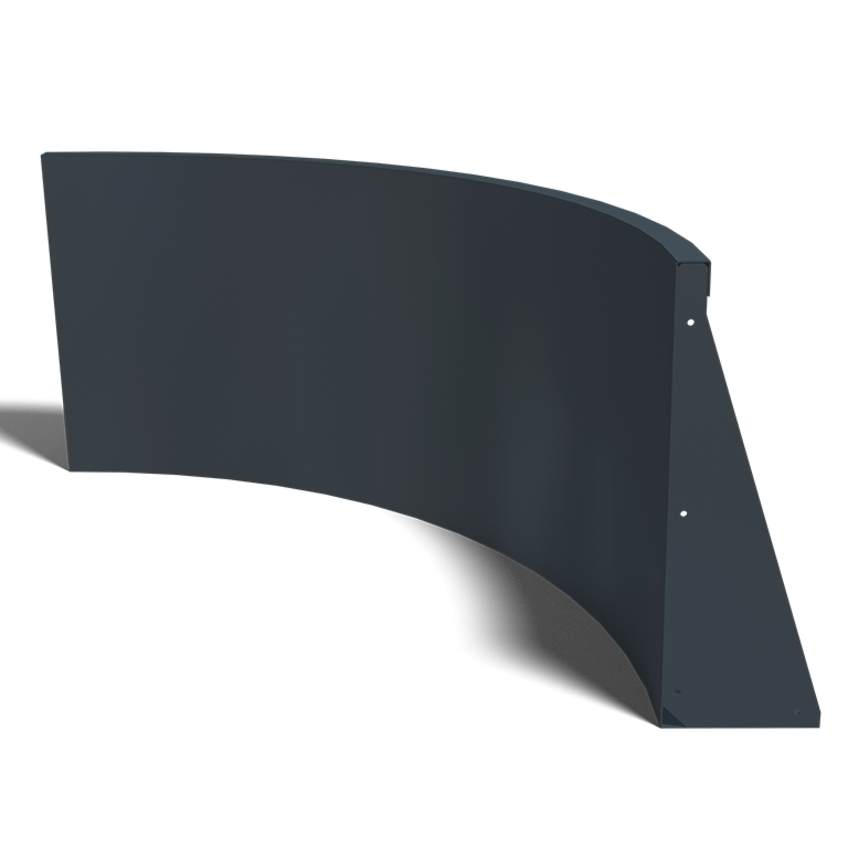 Innenbogen der Stützwand aus pulverbeschichtetem Stahl 100 x 100 cm (Höhe 60 cm)
