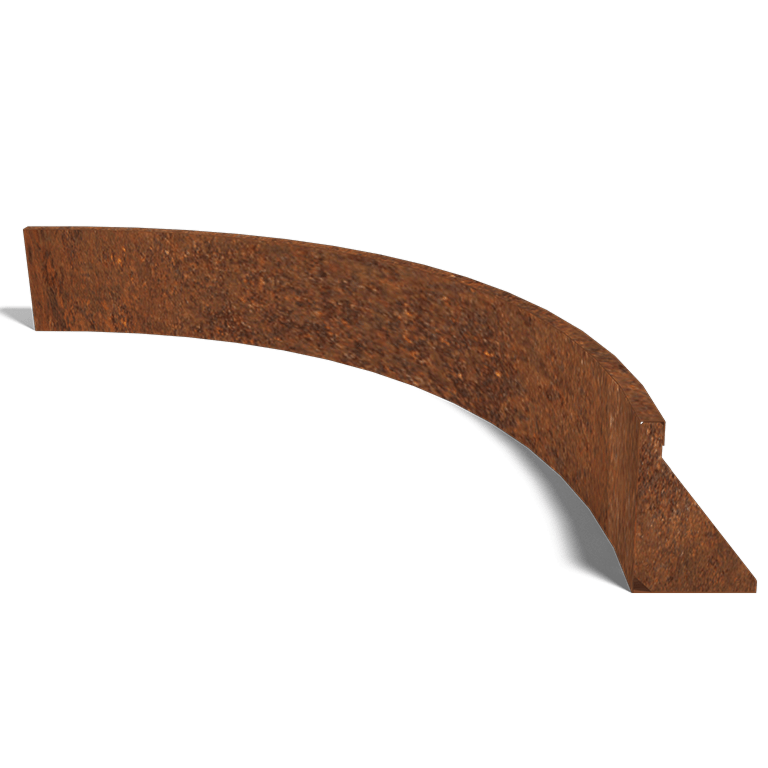 Innenbogen der Stützwand aus Cortenstahl 1500x1500mm (Höhe 300mm)