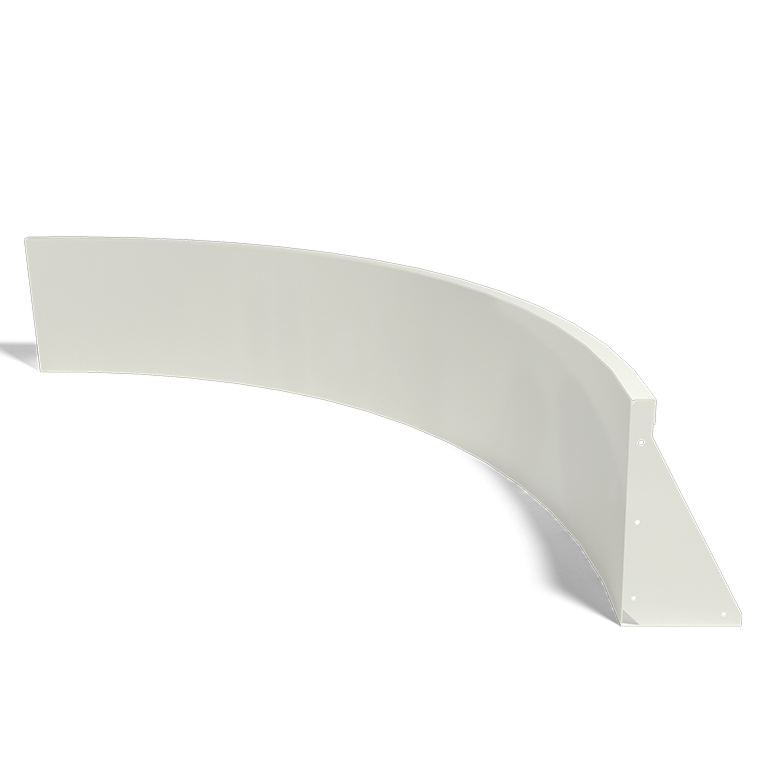 Innenbogen der Stützwand aus pulverbeschichtetem Stahl 1500x1500mm (Höhe 400mm)