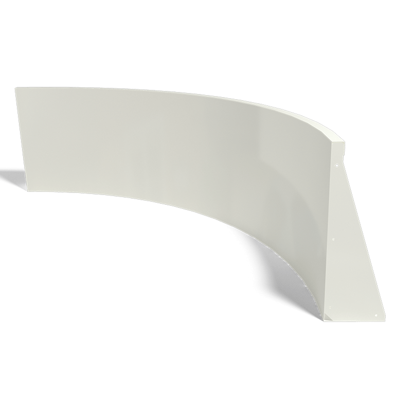Innenbogen der Stützwand aus pulverbeschichtetem Stahl 150 x 150 cm (Höhe 60 cm)