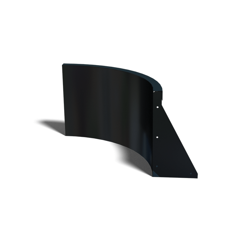 Innenbogen der Stützwand aus pulverbeschichtetem Stahl 500x500mm (Höhe 400mm)