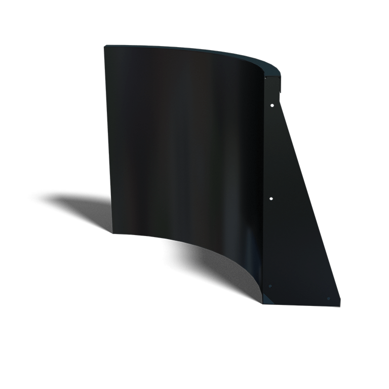 Innenbogen der Stützwand aus pulverbeschichtetem Stahl 500x500mm (Höhe 600mm)