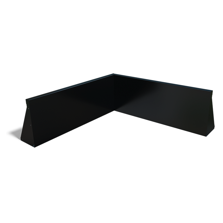 Innenecke der Stützwand aus pulverbeschichtetem Stahl 1000x1000mm (Höhe 300mm)