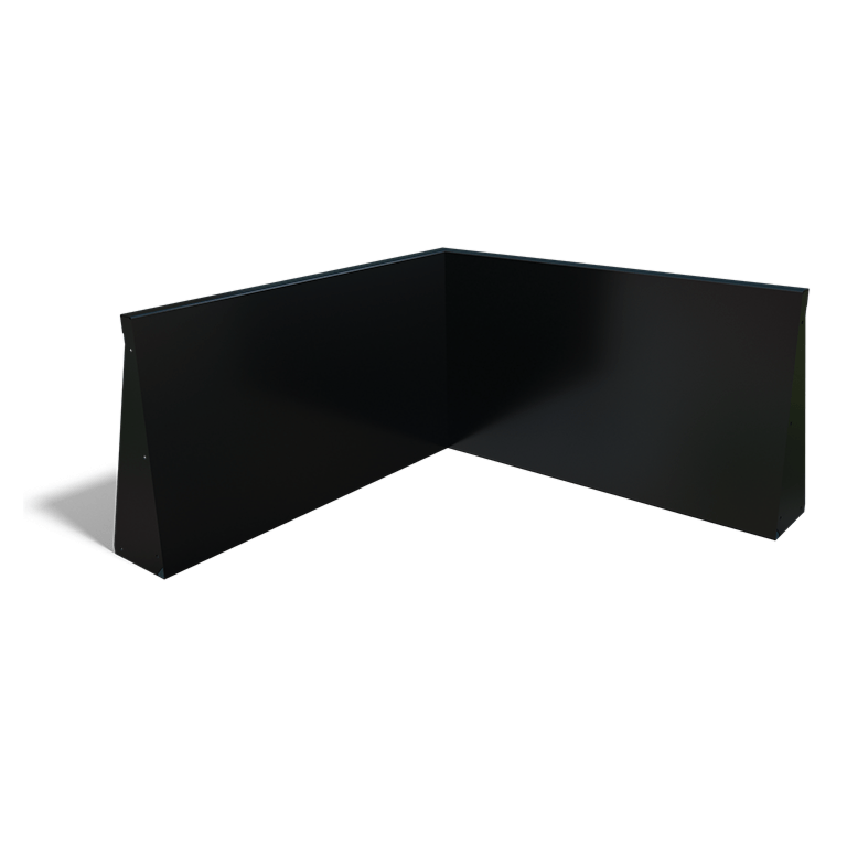 Innenecke der Stützwand aus pulverbeschichtetem Stahl 1000x1000mm (Höhe 600mm)