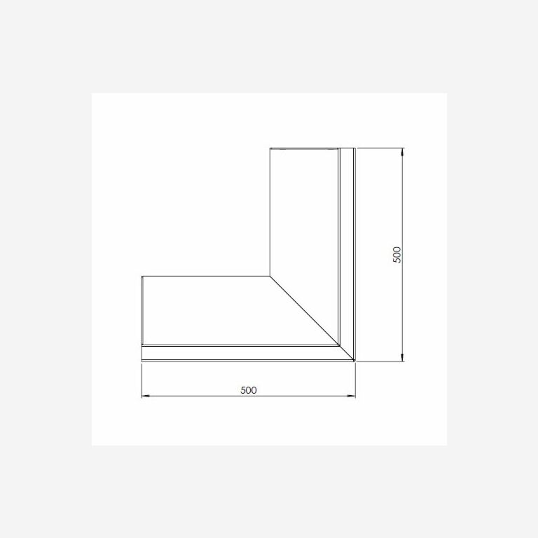 Außenecke der Stützwand aus Cortenstahl 50 x 50 cm (Höhe 40 cm)