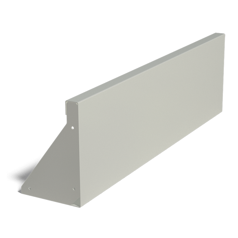 Stützwand aus pulverbeschichtetem Stahl gerade 1000mm (Höhe 300mm)