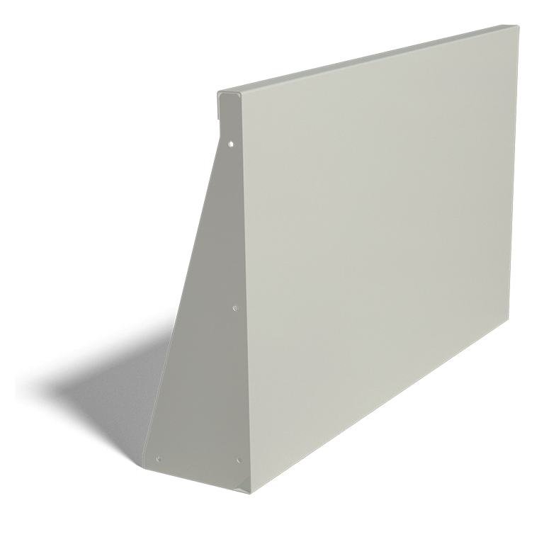 Stützwand aus pulverbeschichtetem Stahl gerade 1000mm (Höhe 600mm)