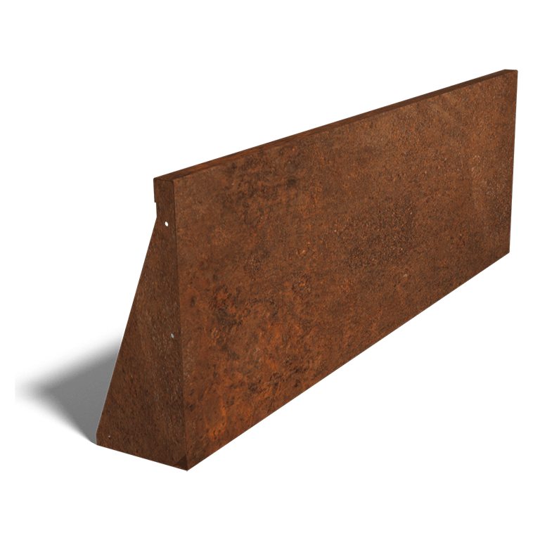 Stützwand aus Cortenstahl gerade 1500mm (Höhe 500mm)