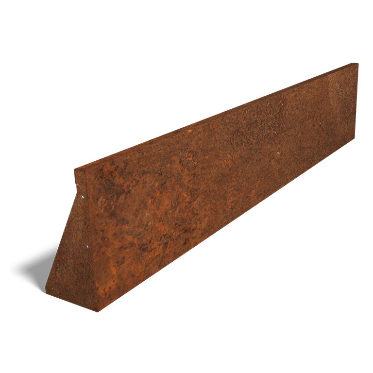 Cortenstahl-Stützmauer gerade 200 cm (Höhe 40 cm)