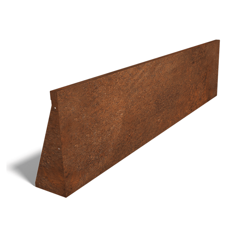 Stützwand aus Cortenstahl gerade 2000mm (Höhe 500mm)