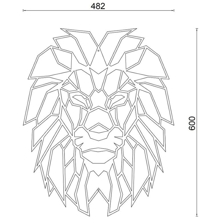 Wanddekoration aus Metall Löwe 1.0