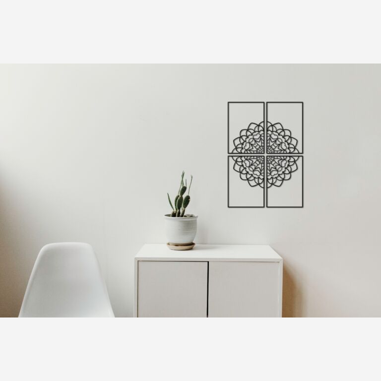 Wanddekoration aus Metall Mandala 4-parts