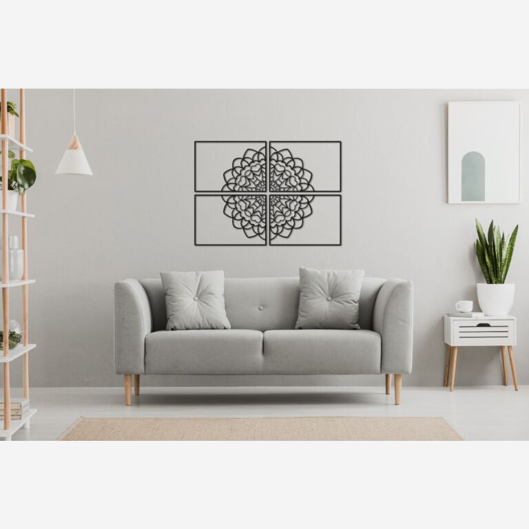 Wanddekoration aus Metall Mandala 4-parts