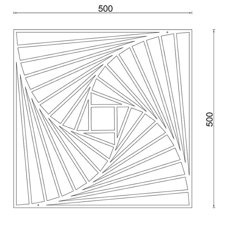 Wanddekoration aus Metall Geometrische Formen 3.0