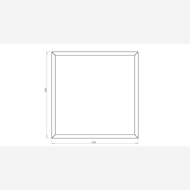 Pflanzgefäß aus pulverbeschichtetem Stahl Miami 1000x1000