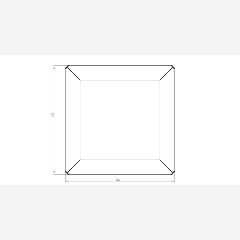 Pflanzgefäß aus pulverbeschichtetem Stahl Miami 300x300