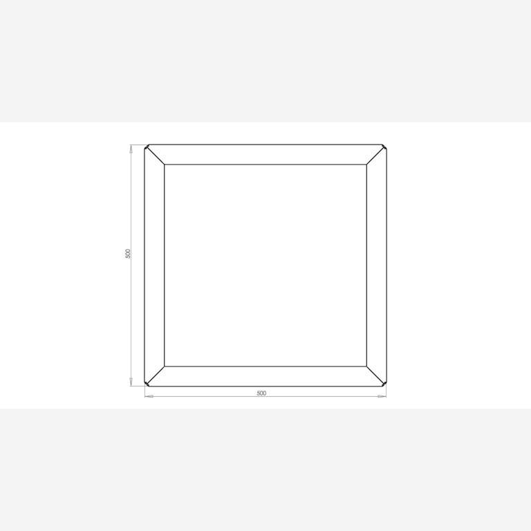 Pflanzgefäß aus verzinktem Stahl Miami 500x500