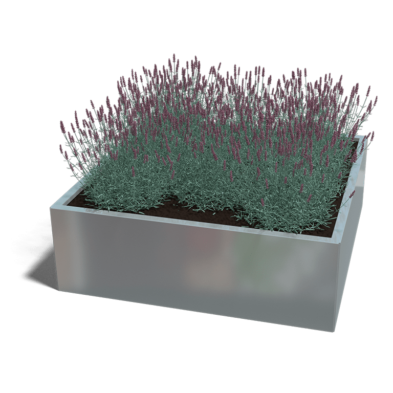 Pflanzgefäß aus verzinktem Stahl Miami 1200x1200