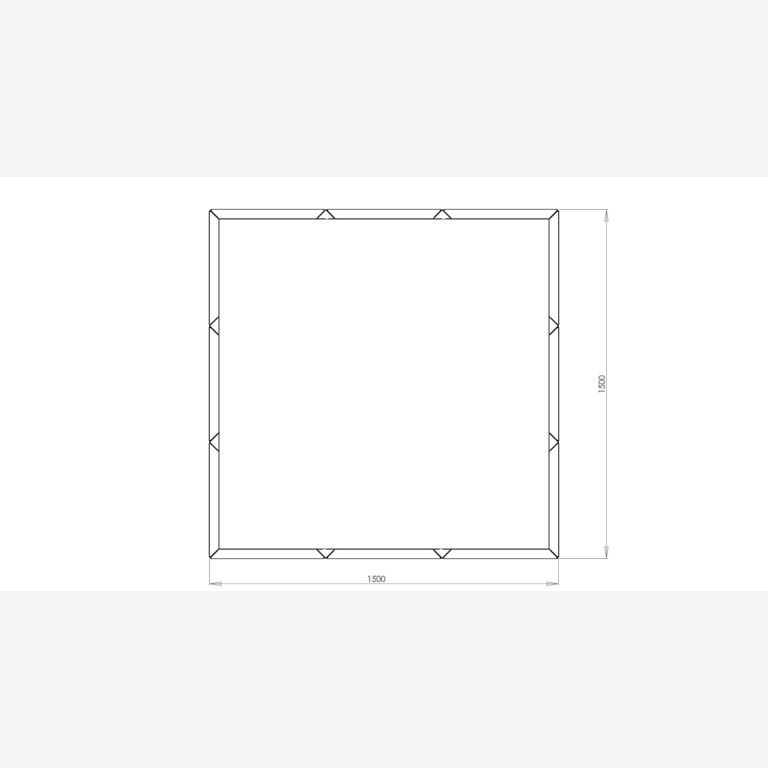 Pflanzgefäß aus pulverbeschichtetem Stahl Miami xxl 1500x1500