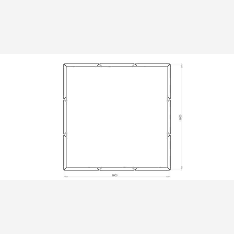 Pflanzgefäß aus pulverbeschichtetem Stahl Miami xxl 1800x1800