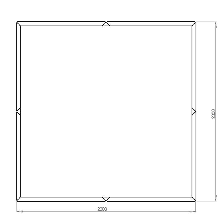 Pflanzgefäß aus pulverbeschichtetem Stahl Miami xxl 200 x 200 cm