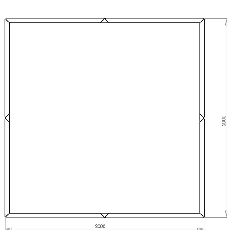 Hochbeet aus Cortenstahl Miami xxl 200 x 200 cm