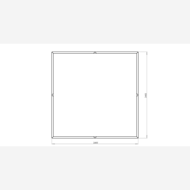 Pflanzgefäß aus verzinktem Stahl Miami xxl 2400x2400