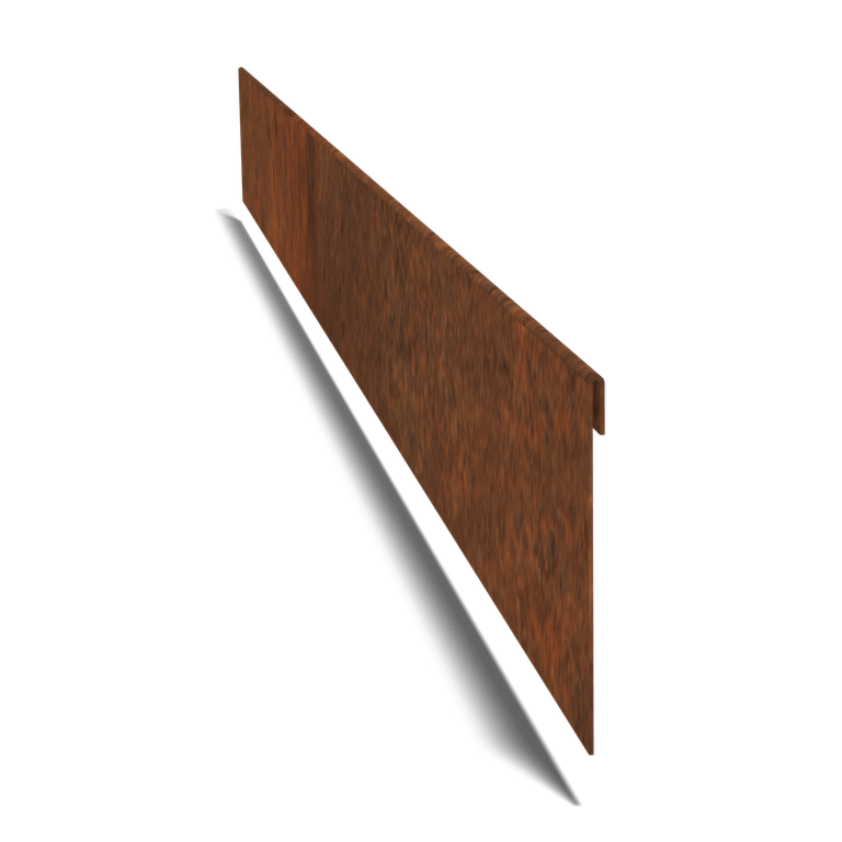 Einfassung abgeflacht aus Cortenstahl 13 cm (Länge 240 cm)