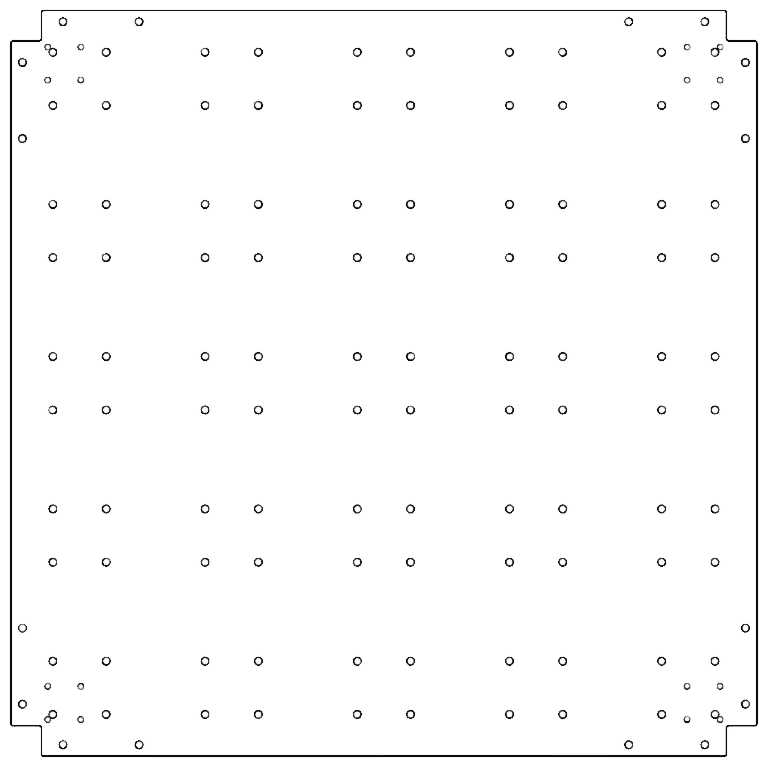 Bodenplatte aus verzinktem Stahl 100 x 100 cm