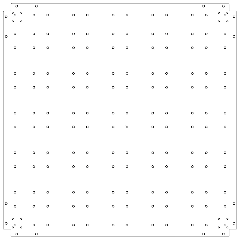 Bodenplatte aus verzinktem Stahl 120 x 120 cm