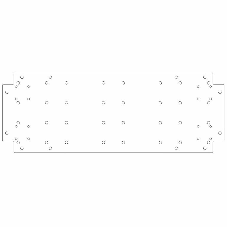 Bodenplatte aus verzinktem Stahl 30 x 80 cm