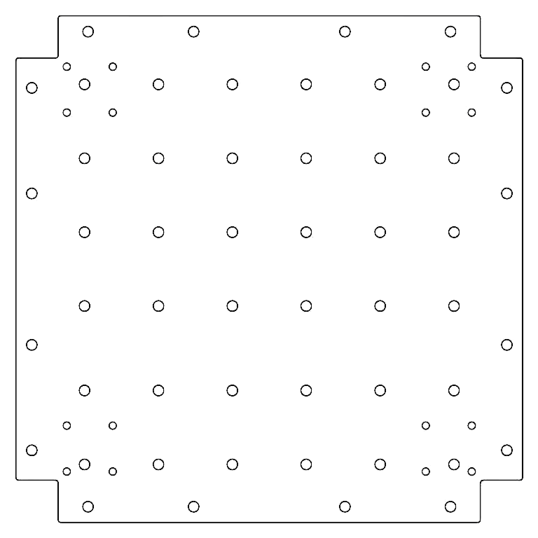 Bodenplatte aus verzinktem Stahl 50 x 50 cm