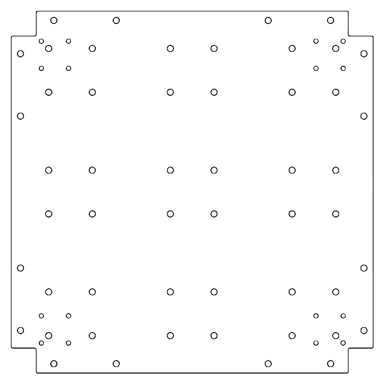 Bodenplatte aus verzinktem Stahl 60 x 60 cm