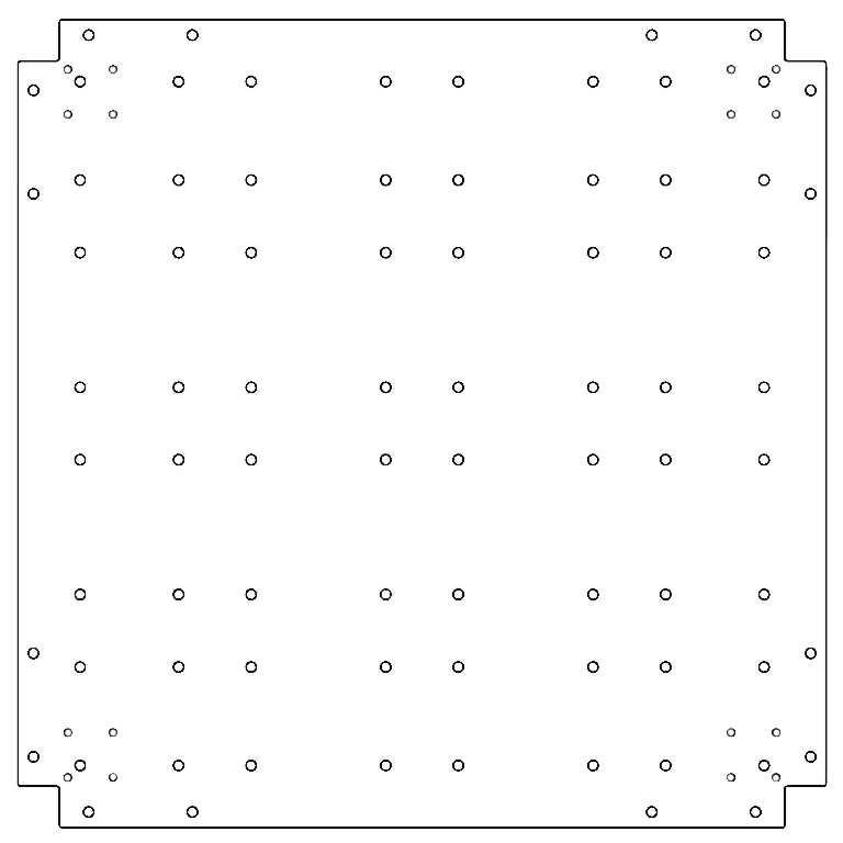 Bodenplatte aus verzinktem Stahl 80 x 80 cm