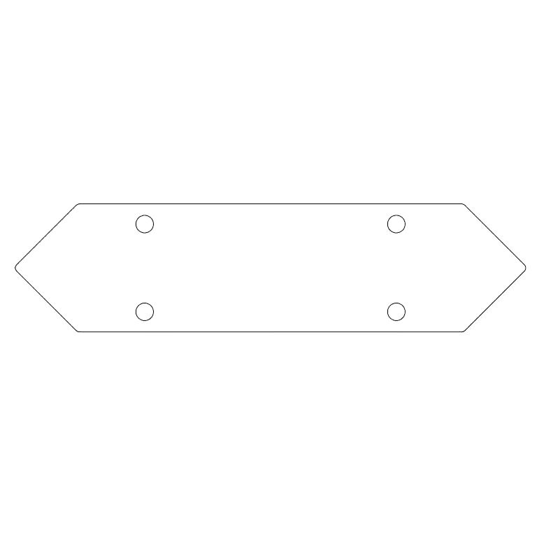 Bodenplattenverbinder aus verzinktem Stahl 30 cm
