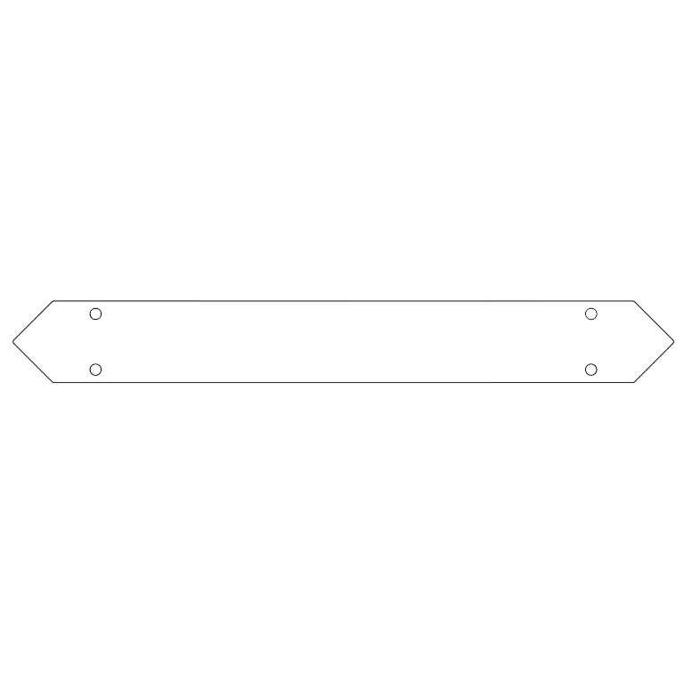 Bodenplattenverbinder aus verzinktem Stahl 60 cm