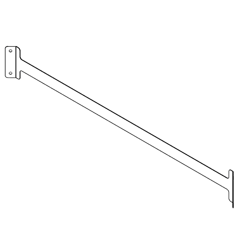 Kupplungsstrebe aus verzinktem Stahl 120 cm