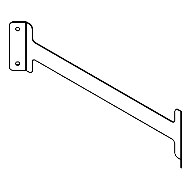 Kupplungsstrebe aus verzinktem Stahl 60 cm