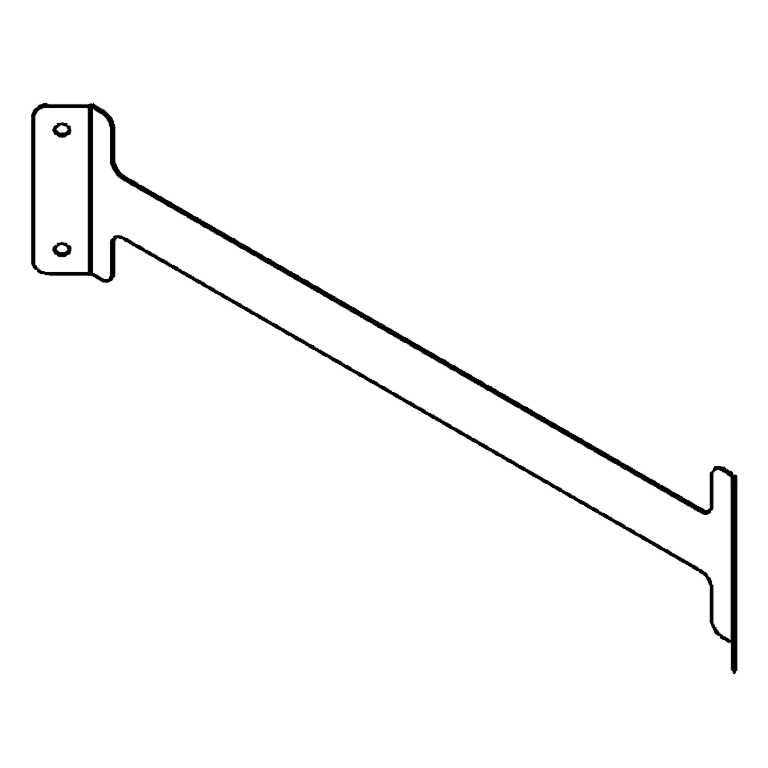 Kupplungsstrebe aus verzinktem Stahl 70 cm