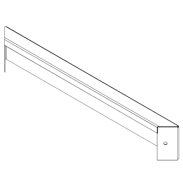 Cortenstahlplatte 10 x 60 cm
