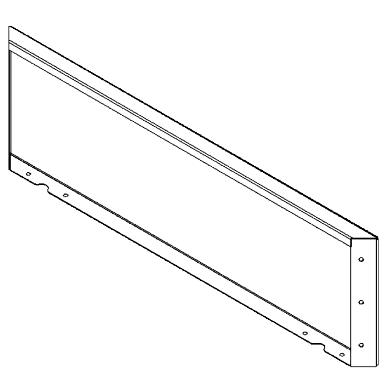 Pulverbeschichtete Stahlplatte 30 x 100 cm