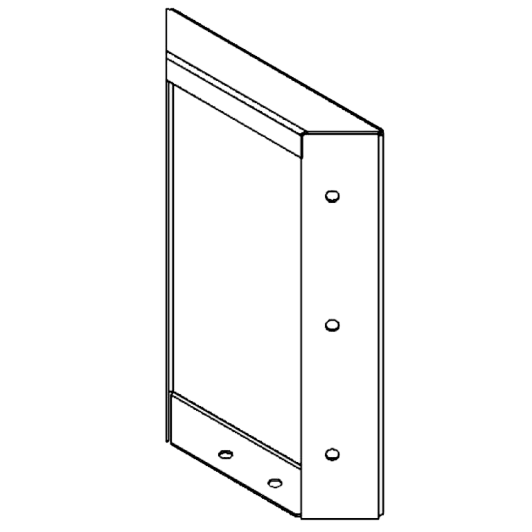Pulverbeschichtete Stahlplatte 30 x 20 cm