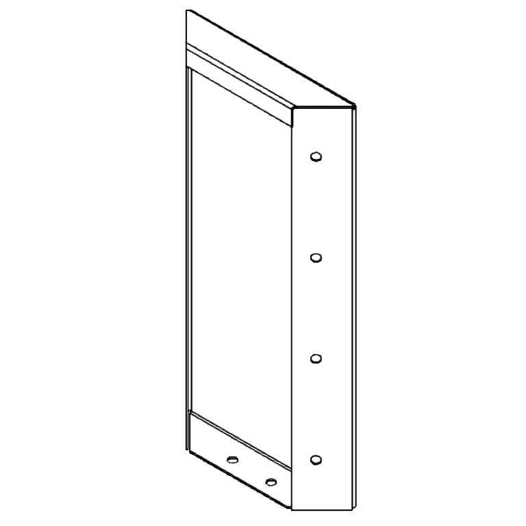 Pulverbeschichtete Stahlplatte 40 x 20 cm