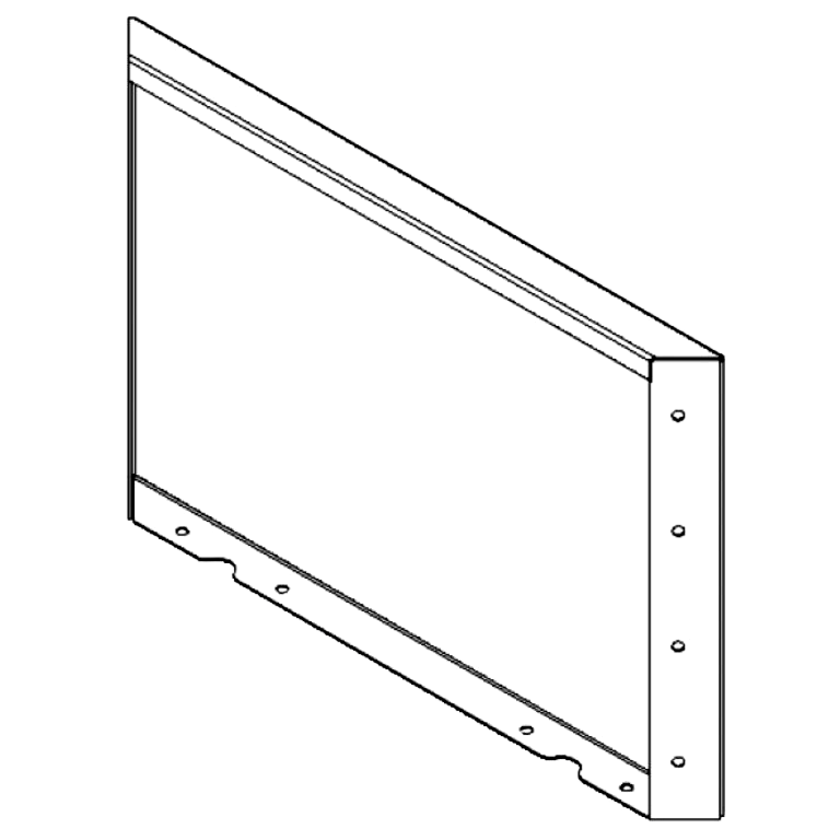 Pulverbeschichtete Stahlplatte 40 x 60 cm
