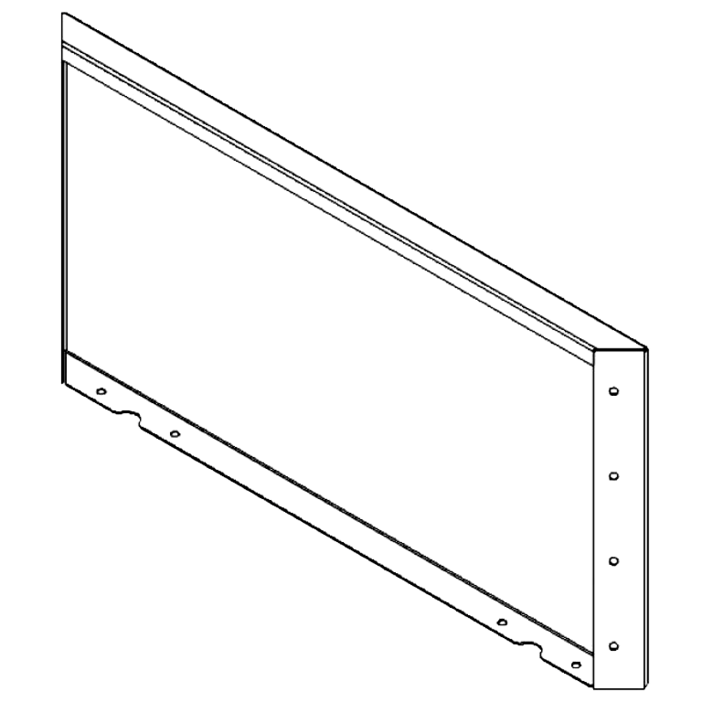 Pulverbeschichtete Stahlplatte 40 x 80 cm