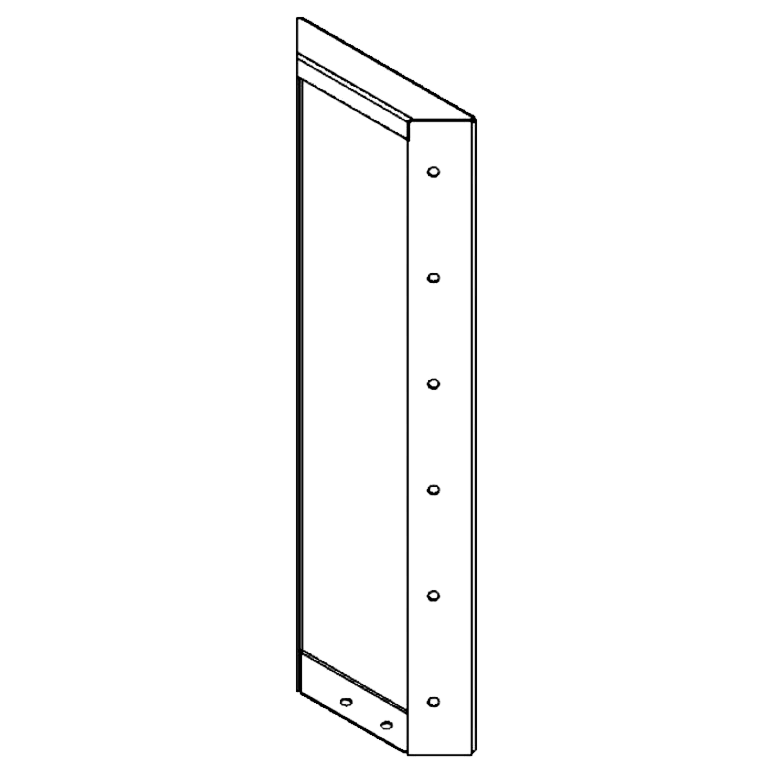 Pulverbeschichtete Stahlplatte 60 x 20 cm