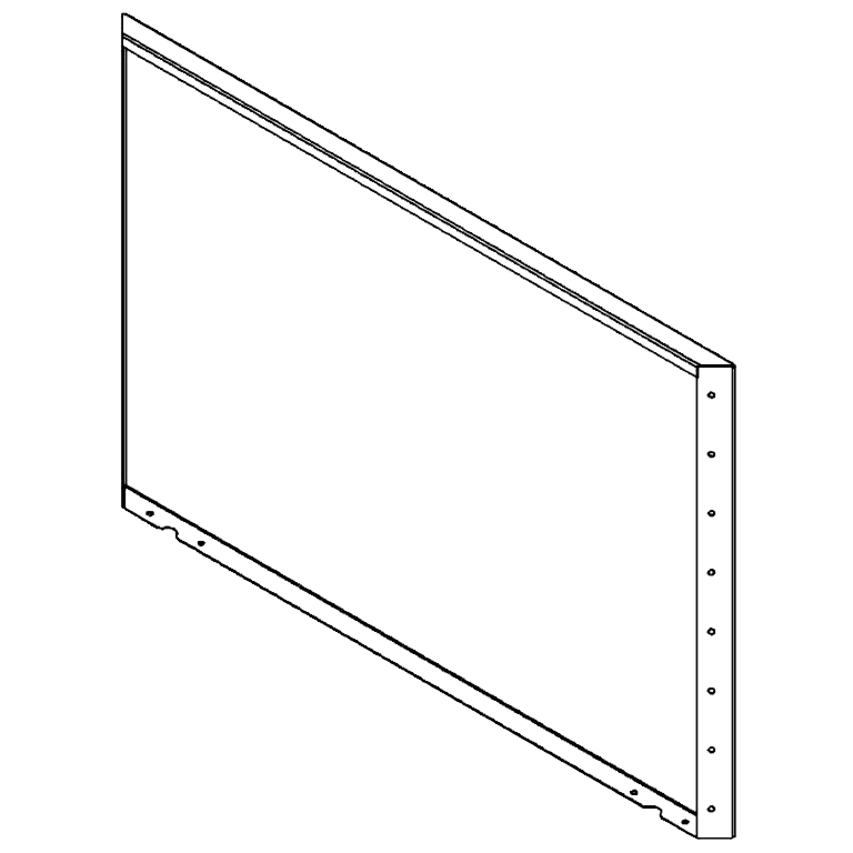 Pulverbeschichtete Stahlplatte 80 x 120 cm